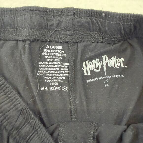 Harry Potter Men's Black Hogwarts Lounge Pants Size XL Loungewear Sleepwear - Picture 3 of 6